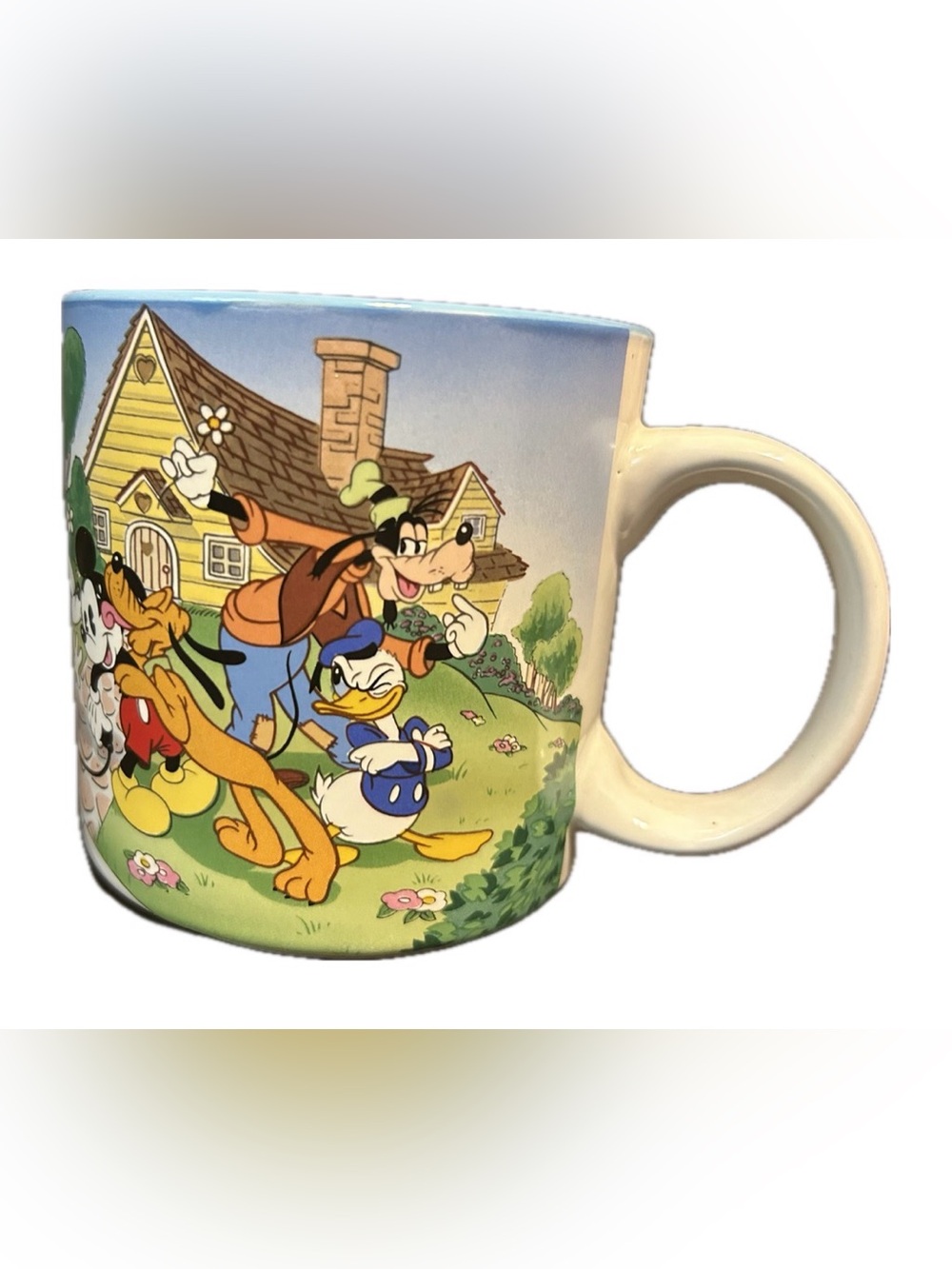 VTG Disney Micky Mouse And Friends Ceramic Mug. Camera Photo Shoot Print.